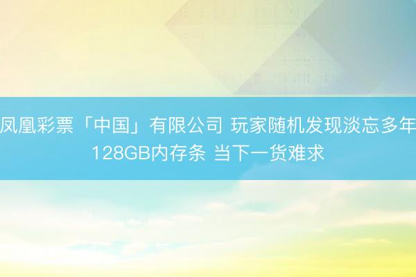凤凰彩票「中国」有限公司 玩家随机发现淡忘多年128GB内存条 当下一货难求